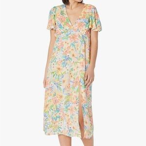 Billabong Floral V-Neck Midi Dress - Good Used Condition